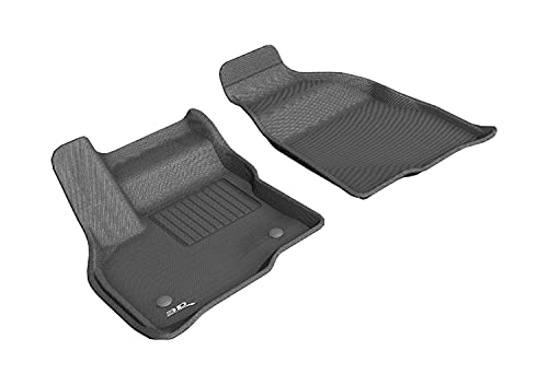3D MAXpider All-Weather Floor Mats for CHEVROLET BOLT EV 2017-2022 Custom Fit Floor Liners, Kagu Series 1st Row Gray