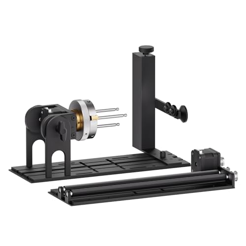 ComMarker 5-in-1 Laser Rotary for Most Laser Cutter and Engraver, Laser Engraving Marking Machine, Marking on Cylindrical Objects Wine, Glass, Baseball Bat, Ring, Ball