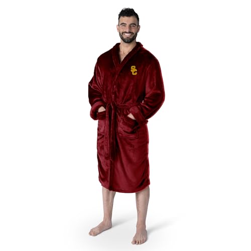 Albornoz USC Trojans bata de baño NCAA unisex adulto grande tacto seda loungewear