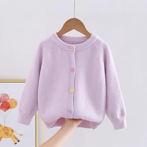 Girls Basic Cardigan Kids Cute Solid Button Front Cardigan Sweaters Long Sleeve Fall School Uniform Soft Knit Tops2