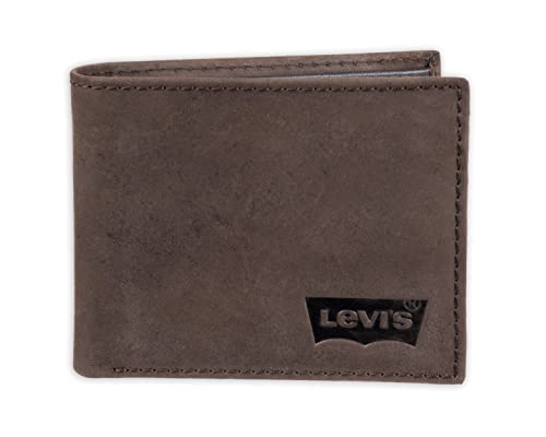 Levi's Carteira masculina slim com capacidade extra, Marrom fino, tamanho nico