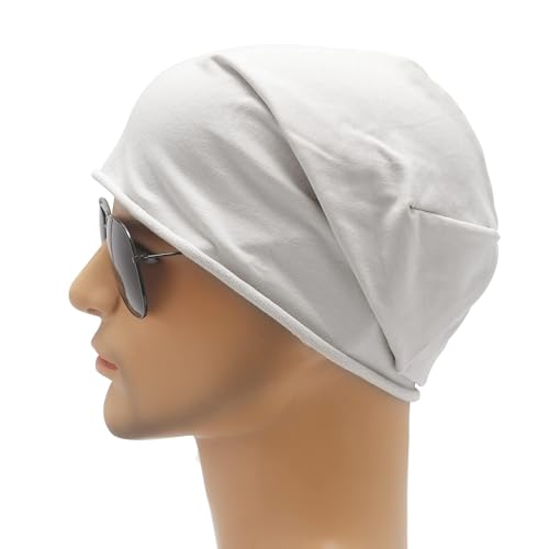 Image of ZLYC Cotton Thin Slouchy Beanie Hat for Men Women Fashion Soft Stretch Knit Skull Cap