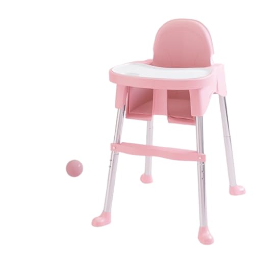 ベビーチェア ハイローチェア 五点式安全ベルト 軽量 二段テーブル付き 高さ調節 収納袋 工具必要なし 多機能 赤ちゃん用 お食事椅子 持ち運び便利 出産祝い キッズチェア 6ヶ月-3歳 ブルー (高さ調節+皮革カバー,ピンク)