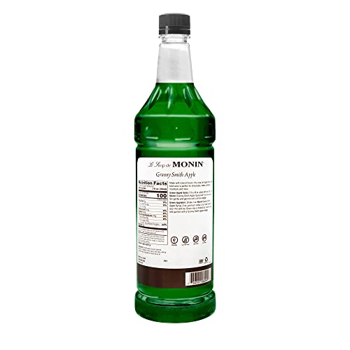 Monin - Granny Smith Apple Syrup, Great For Cocktails And Lemonades, Gluten-Free, Non-Gmo (1 Liter) #TOP1
