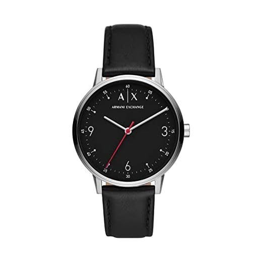 Armani Exchange Reloj para Hombre, Movimiento de tres manecillas, caja de 42 mm Acero inoxidable reciclado plateado (al menos 50%) con correa de piel LWG, AX2739