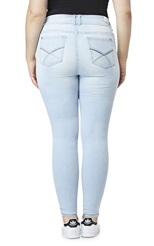 WallFlower Women's Juniors InstaStretch Luscious Curvy Skinny Jeans2