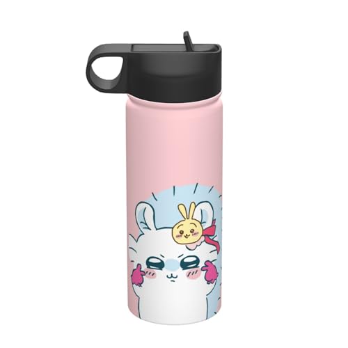 ステンレスカップ ちいかわ モモンガ コーヒーカップ 車用 タンブラー かわいい 大容量 保温 保冷 真空断熱 蓋付き 水筒 ウォーターボトル 取っ手付き 持ち運びやすい スポーツ アウトドア オフィス 家庭用 車用 男女兼用 誕生日プレゼント 500ml