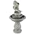 LuxenHome 34 Inch Outdoor Water Fountain, Resin Cherub Angel Water Fountains Indoor and Outdoor, Angels and Bird Garden Water Fountain, Decorative Waterfall for Backyard