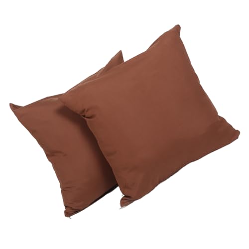 TOPPERFUN 2 Piezas Funda de Almohada Almohadas de Exterior Rosa Fundas de Almohada de Color Rosa Cubiertas de Almohadas Decorativas Almohada de Cuello poliéster Coffee