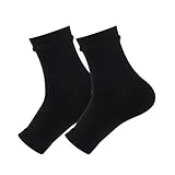 1Pair Socks Neuropathy Compression Sleeve Ankle Swelling Plantar Fasciitis Soothesocks Brace Women Men(1Pair Black,L/XL)