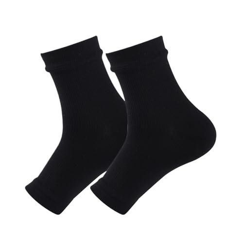 1Pair Socks Neuropathy Compression Sleeve Ankle Swelling Plantar Fasciitis Soothesocks Brace Women Men(1Pair Black,L/XL)