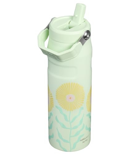 Image of STANLEY IceFlow Flip Straw 2.0 Water Bottle 24 oz | Built-In Straw with Larger Opening | Lightweight and Leak Resistant | Insulated Stainless Steel | BPA-Free | Honeydew Garden
