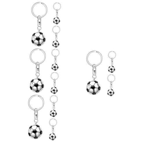 Porte-clés de football portable en métal silver avec dragonne clef multifonction