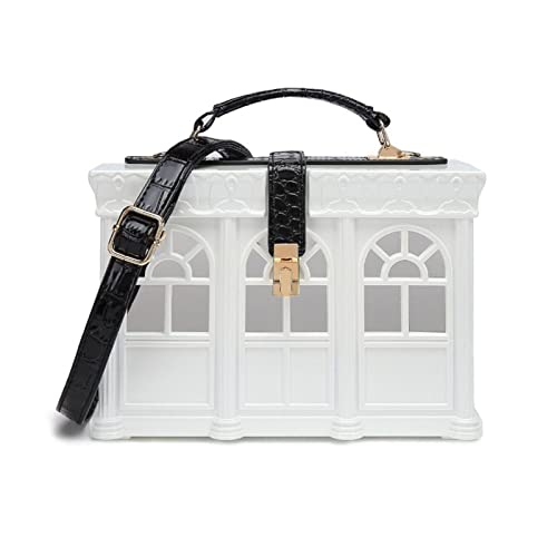 Sac acrylique blanc WUURAA une pièce de maroquinerie rigide haute finition