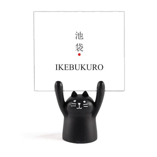 Support de mémo Ikebukuro : le cadeau idéal chat noir et soleil rouge