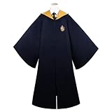 [UN-TIN] ハリーポッター ローブ コスプレ 衣装 仮装 グリフィンドール（Gryffindor）、スリザリン（Slytherin）、レイブンクロー（Ravenclaw）、ハッフルパフ（Hufflepuff） のホグワーツの制服 (Hufflepuff（イェロー）, S)