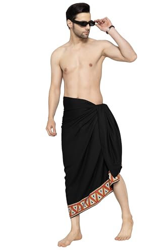 LA LEELA Men's Swimwear Cover Up Summer Pareo Sarong