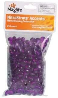 AMX70108 250-Pack AMX NitraStrate Polymer Marine Aquarium Filter Substrate Beads, Purple