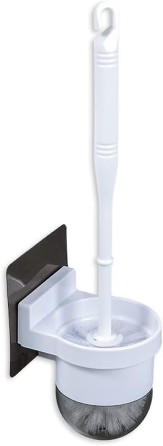 Toilet Brush Holder Toilet Brush Holder Household Wall-mounted Toilet Cleaning Brush Bathroom Toilets Soft Bristles 360° No Dead Angle Toilet Bowl Brush Set Toilet Brush Holders