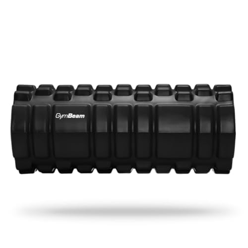 GymBeam foamroller voor fitness en Pilates. Pilatesroller die de flexibiliteit en gewrichtsmobiliteit verbetert, de bloedsomloop stimuleert en stress vermindert. - Zwart