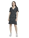 Ohne Verschluss TOM TAILOR Denim Damen 1025704 Feminine Kleid, 26825-Black Minimal Flower, XXL