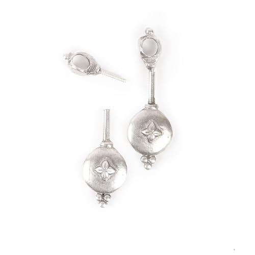 Image of Quirksmith 925 Sterling Silver Bugadi Earrings /Helix Piercing Studs with 925 Stamp And Certificate Of Authenticity /Gift for women