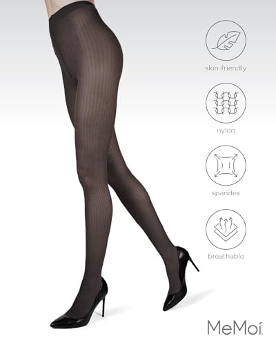 Image of MeMoi Luxury Divas Ribbed Pinstripe Tights