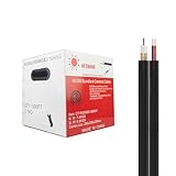 ThePoEstore Outdoor RG59 Coaxial Cable 500 ft - Siamese CCTV Combo 20AWG RG59 Video + 18/2 18AWG Power for Surviellance Security System (Black) ETL Certification