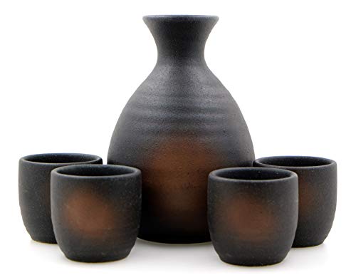 IGA Oribe - Set da sakè con 4 tazzine, in stile giapponese