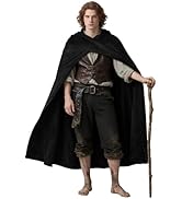 Joukavor Medieval Cloak with Hood Renaissance Cape Halloween Hobbit Costume