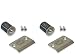 Qualihome Drive-in Closet Door Ball Catch, with Strike Plate (2 Pack Satin Nickel)