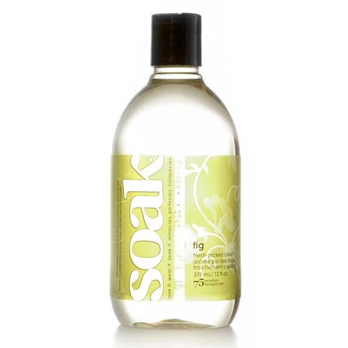 Soak Laundry Soap – No Rinse, Plant Derived Hand Wash Detergent - 375 ml / 12 fl. oz, 75+ Washes (Fig)