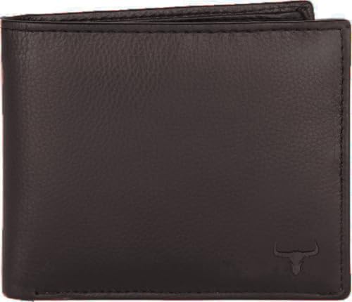 Image of WILD NAPA RFID Protected Brown Genuine Leather Wallets for Men (B-Brown)
