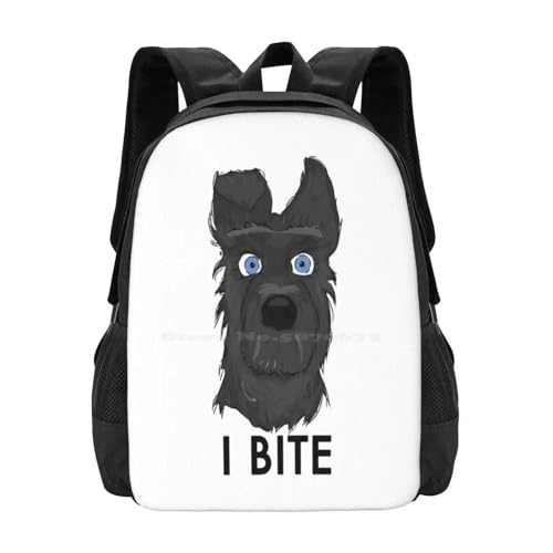 ASDCTYTKO Chief Bites (Isla de los Perros) Mochila impresa 3D Bolsa de estudiante Isla de los Perros Mascotas Wes Anderson Criterion Humor Comedia Festival de cine regalo