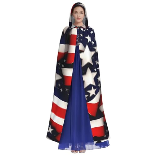 Cape à capuche médiévale drapeau américain : le costume idéal sans stress - 3