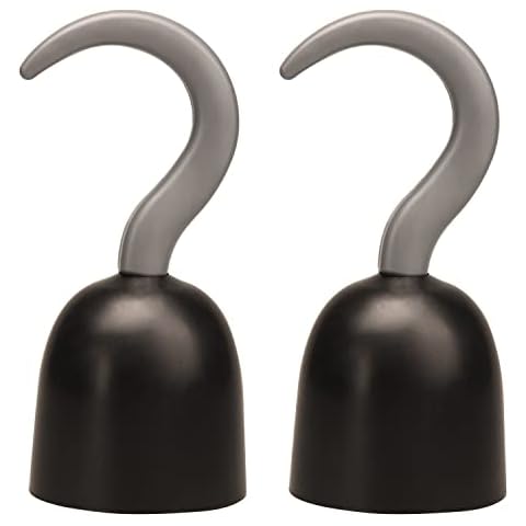 XNHIU 2 Pieces Pirate Hooks Captain Hook Plastic Hand Hook Halloween Pirate Party Costume Accessory Cover