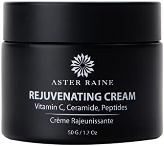 Aster Raine Rejuvenating Cream - Face Moisturizer Anti Aging for Women and Men with Vitamin C, Ceramide, Peptides - Night Cream for Eyes - Hydrating Facial Cream for Acne Prone Skin - 1.7oz