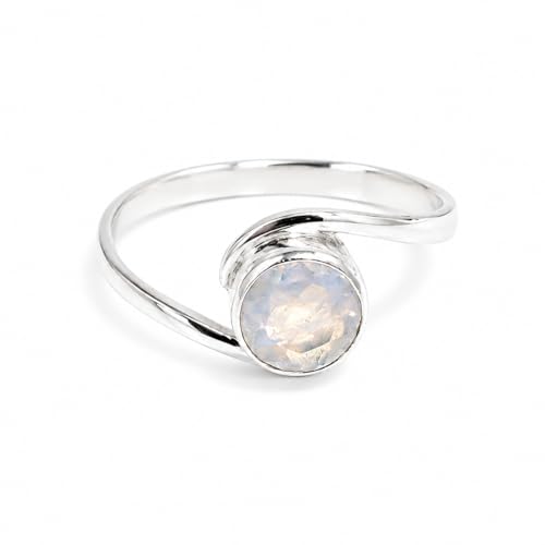 Bague ronde arc-en-ciel en argent 925 de 6mm pour sublimer votre style quotidien