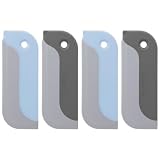 Classicseali 4pcs Squeegee Small,Multi-Purpose Sink Squeegees, Wiper Tool Squeegee Mini, Suitable for Home Kitchen, Countertops, Car Windows and Bathroom Mirrors(Blue, Gray)