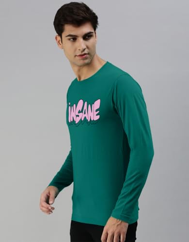 Image of Veirdo Men's Full Sleeve Printed T-Shirt | Trendy Graphic Print Tee