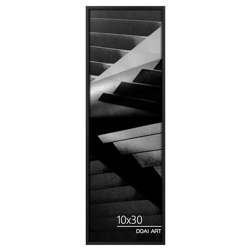 DOAI ART 10x30 Poster Frame Black Poster Frames 10 x 30 inches