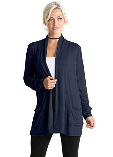Navy Blue Cardigan for Women Reg and Plus Size Cardigan Womens Cardigans Lightweight Summer Sweaters for Women Navy Cardigan Women (Size Medium, Navy)