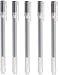 Stylo à bille à encre gel MUJI 0.5mm - Noir (Lot de 5 stylos)