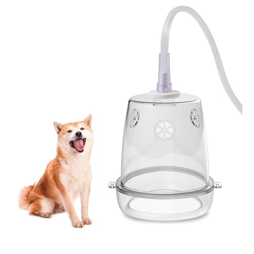 STARSUM Dog Oxygen Mask, Inhaler Mask for Medium Dogs, Pet Oxygen Mask and Tube, Suitable for Medium Dogs (Equipment Not Included) （M）