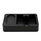 SIXRUN Kaffee-Tamperstation, ABS-Tamperstation mit Integrierter Klopfbox, Abnehmbares Design, Passend für 51 Mm, 53 Mm, 58 Tamper für Heimbar und Café (BLACK)