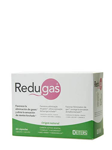 En Oferta Deiters - Redugas, Complemento Alimenticio, Eliminación De Gases, Eliminación Flatulencias, Para Vientre Hinchado, Natural, 60 Cápsulas