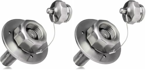 Image of Renator All Metal RV City Water Inlet with Check Valve RV Water Inlet Replacement RV Water Fill Inlet Connection for RV Camper Motorhome Trailer Marine, Brushed Stainless Steel (Pack of 2)