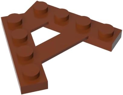 Gobricks GDS-727 Plate Special 4 Stud 45° Angle Plate 50PCS Compatible with Lego 15706 6054852 6133811 Components for Major Brick Brands Color:Reddish Brown 192