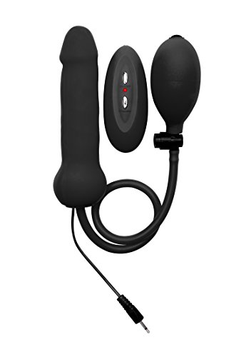 Ouch! Gode Vibrant Gonflable en Silicone Noir