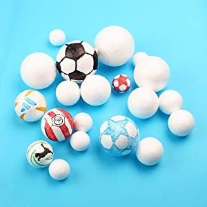 LOKIPA White Foam Balls ,30 Styrofoam Polystyrene Craft Balls Art Decoration Balls for Household School Projects, 6 Sizes